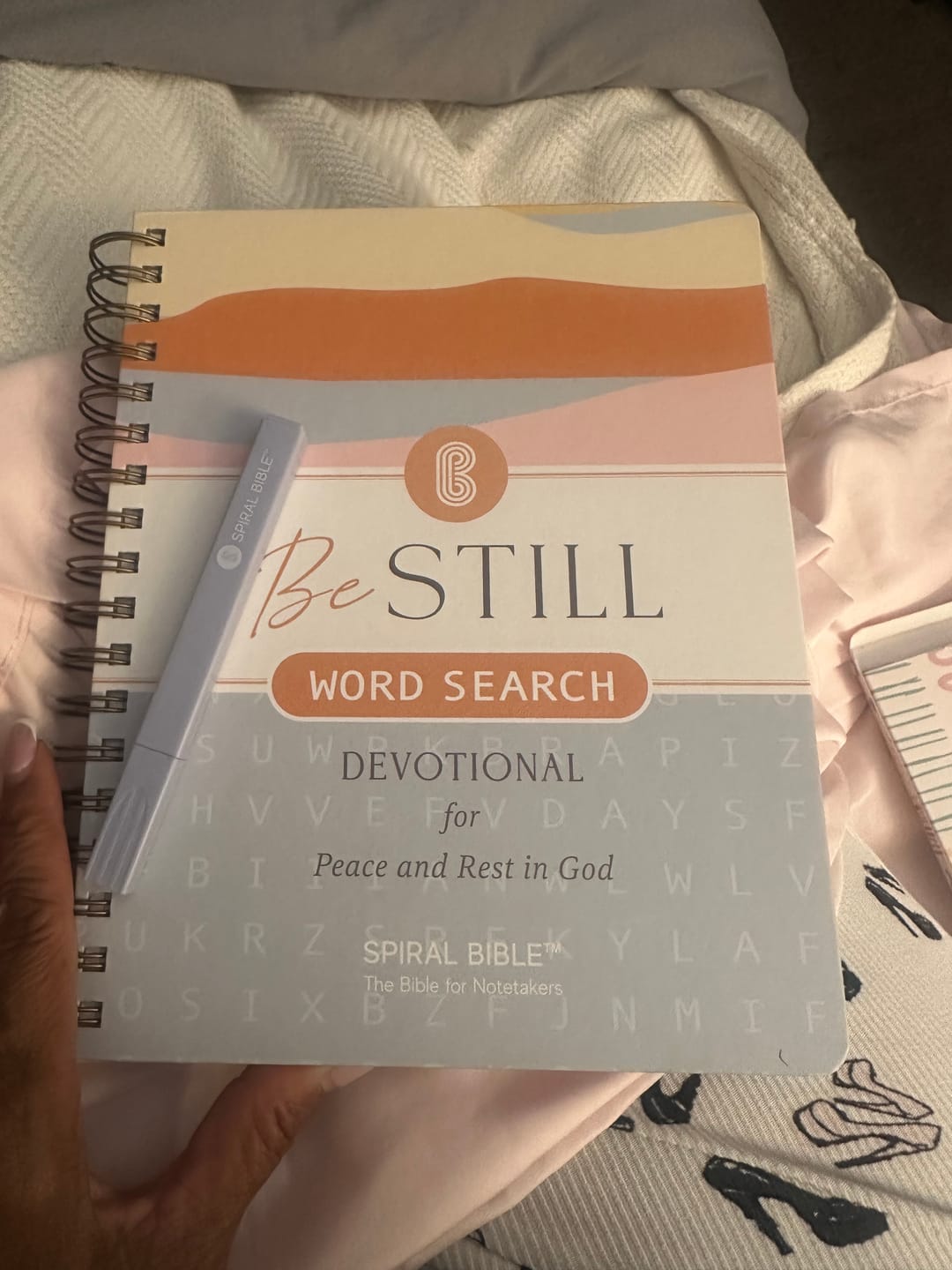 Customer photo review of Be Still: Word Search Devotional for Peace & Rest in God