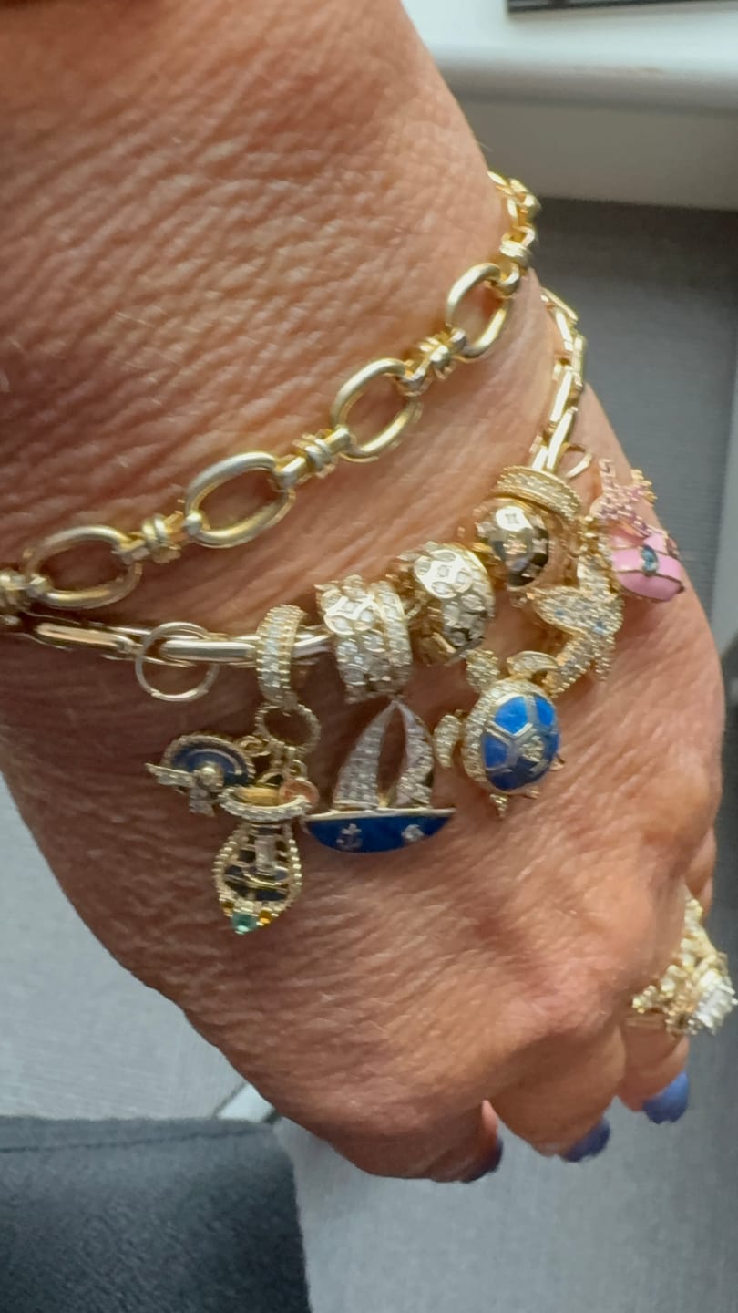 Customer photo review of Vibrant Starfish Tarnish-resistant Silver Dangle Charms In 14K Gold Plated
