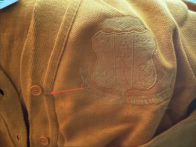 Customer photo review of AKA Golden Soror Cardigan