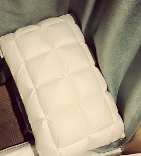 Customer photo review of 700 F.P Luxe Puff Down Pillow