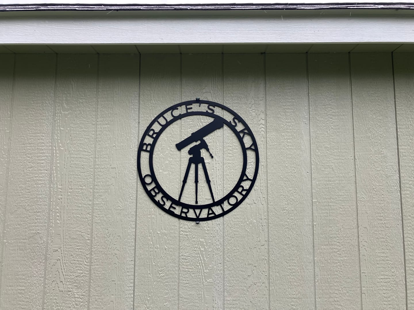 Customer photo review of Telescope Observatory Metal Sign