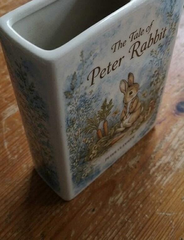 Customer photo review of The Tale of Peter Rabbit Acrylic Book Vase Book Lover Gift