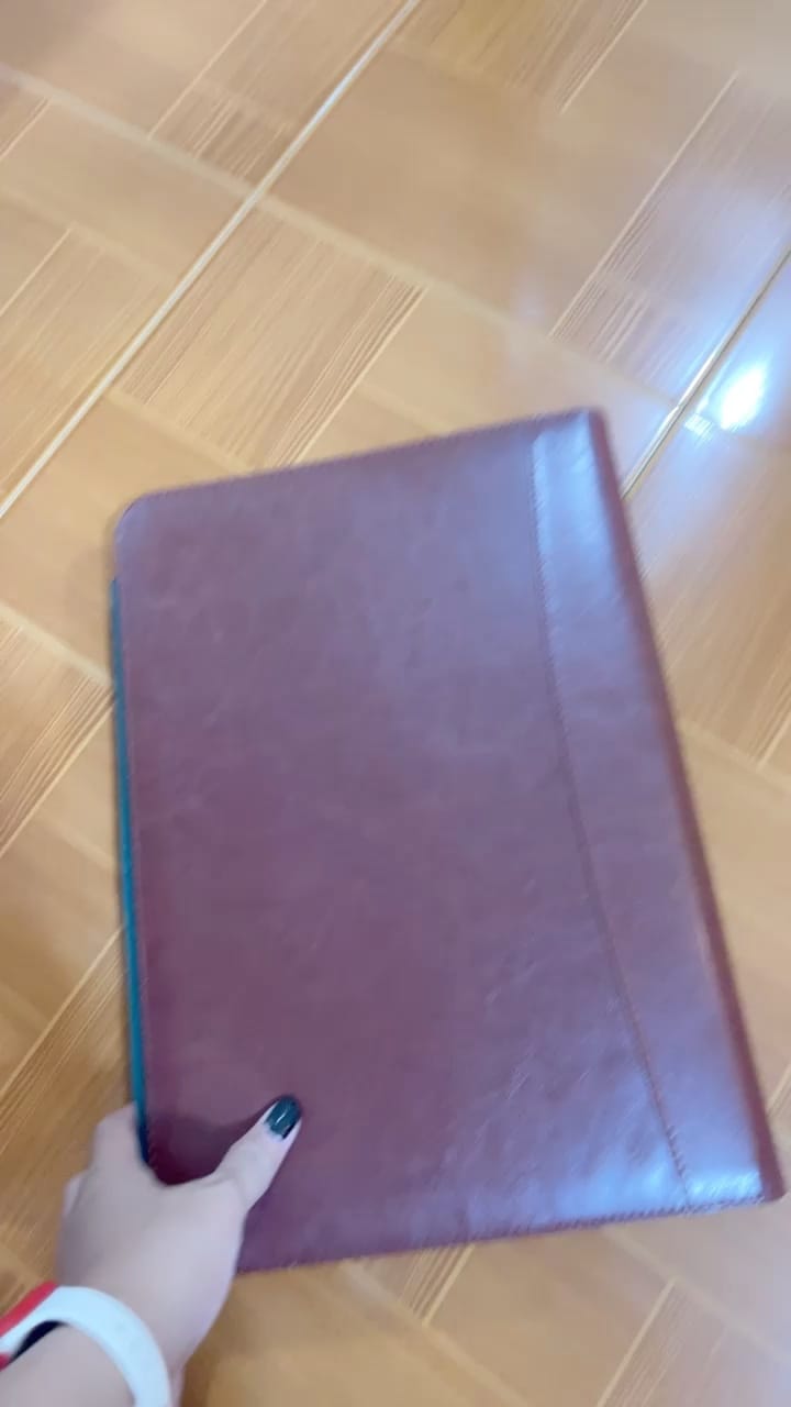 Customer photo review of Leather Portfolio Bag With Handle