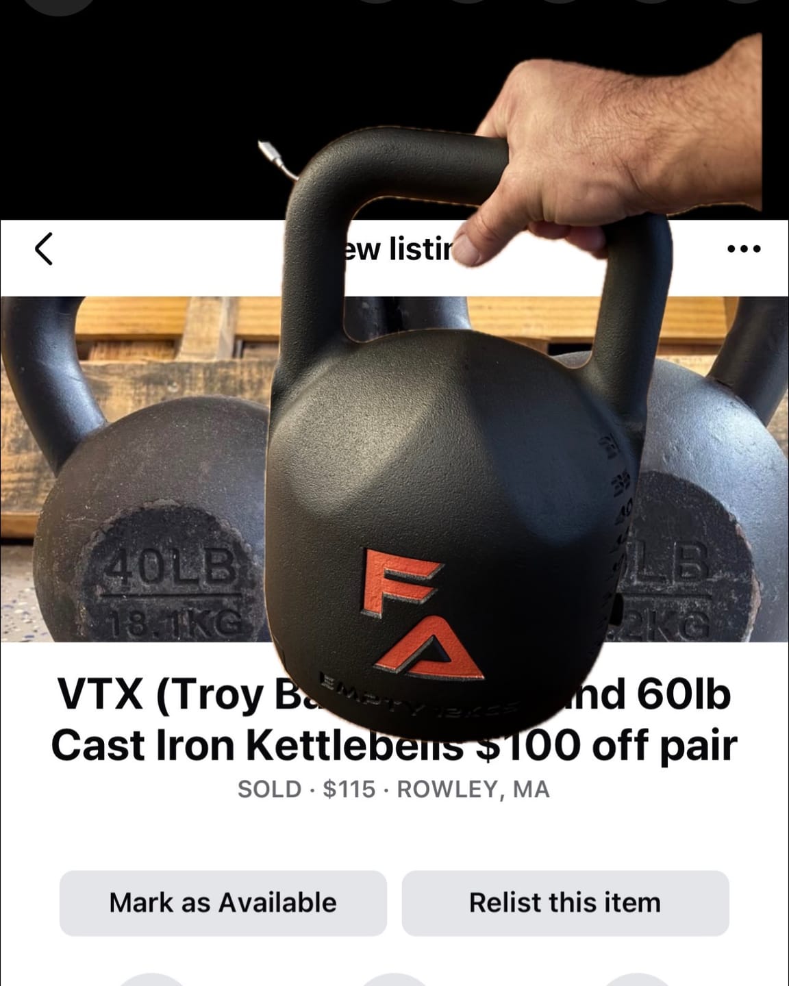 Customer photo review of FA Adjustable Kettlebell