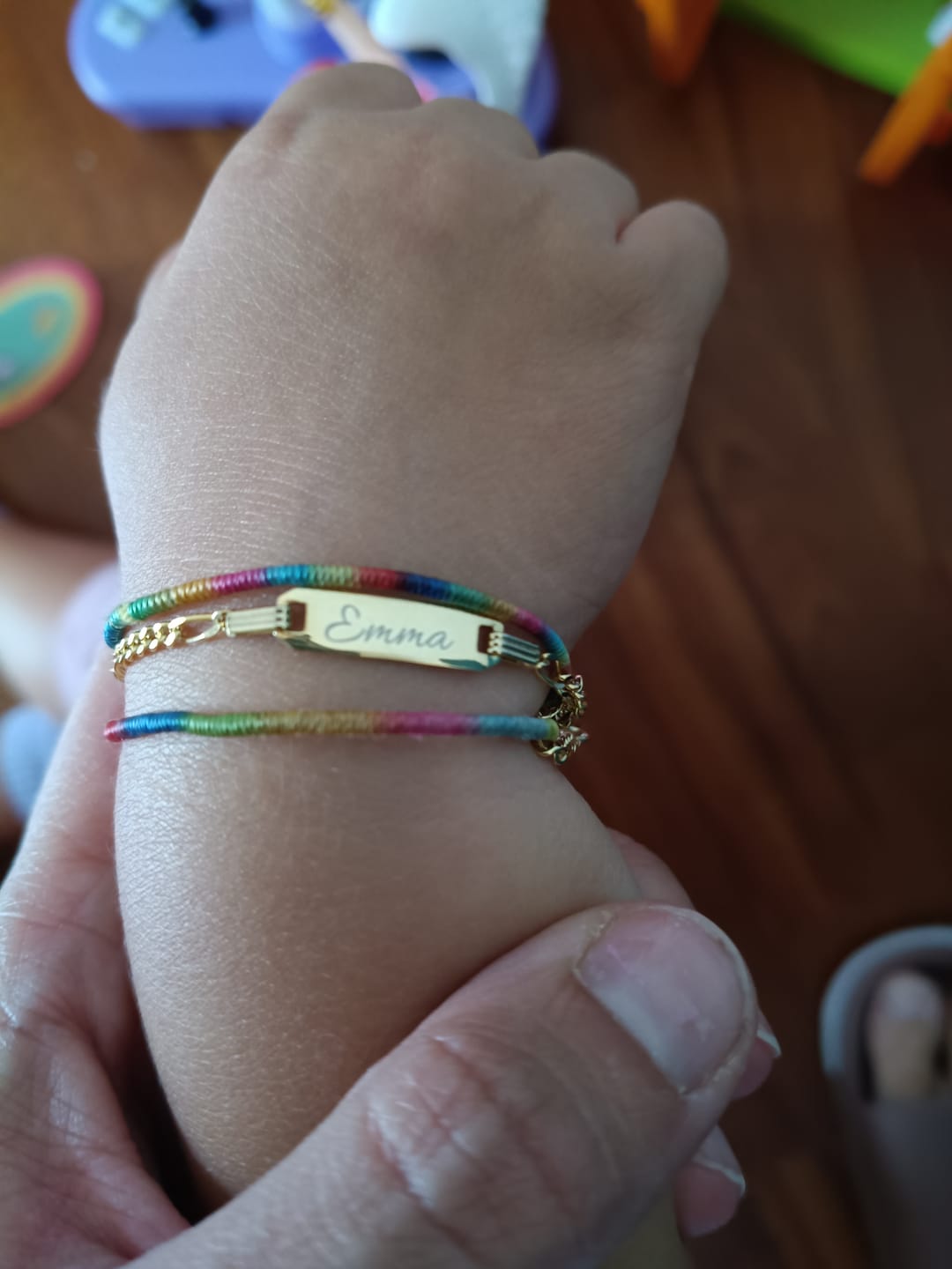 Customer photo review of Bracciale Nome Bimbo