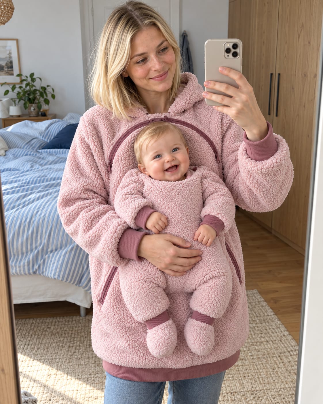 Customer photo review of NÄHLI Duo – Hoodie mit Babyeinsatz