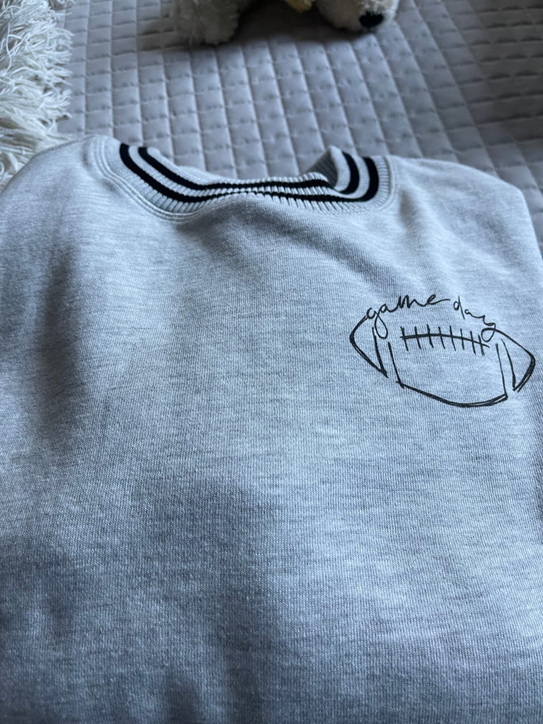 Customer photo review of Game Day In Football Scribble (Left Chest)