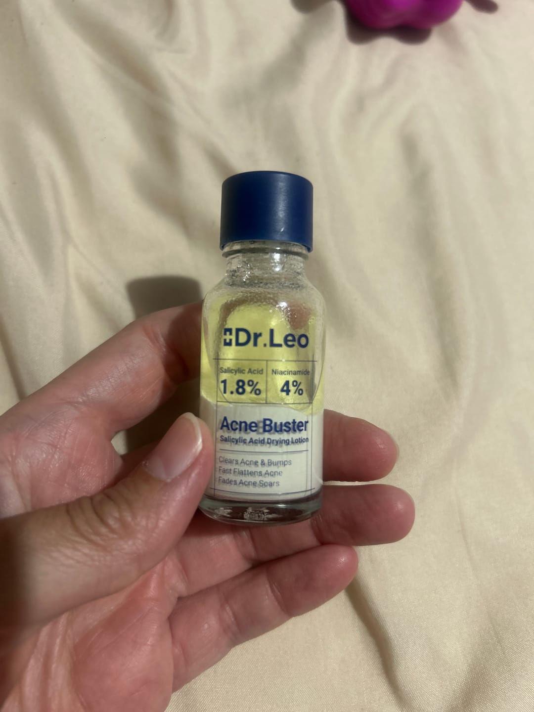 Customer photo review of Loción para el tratamiento del acné con ácido salicílico-3 piezas