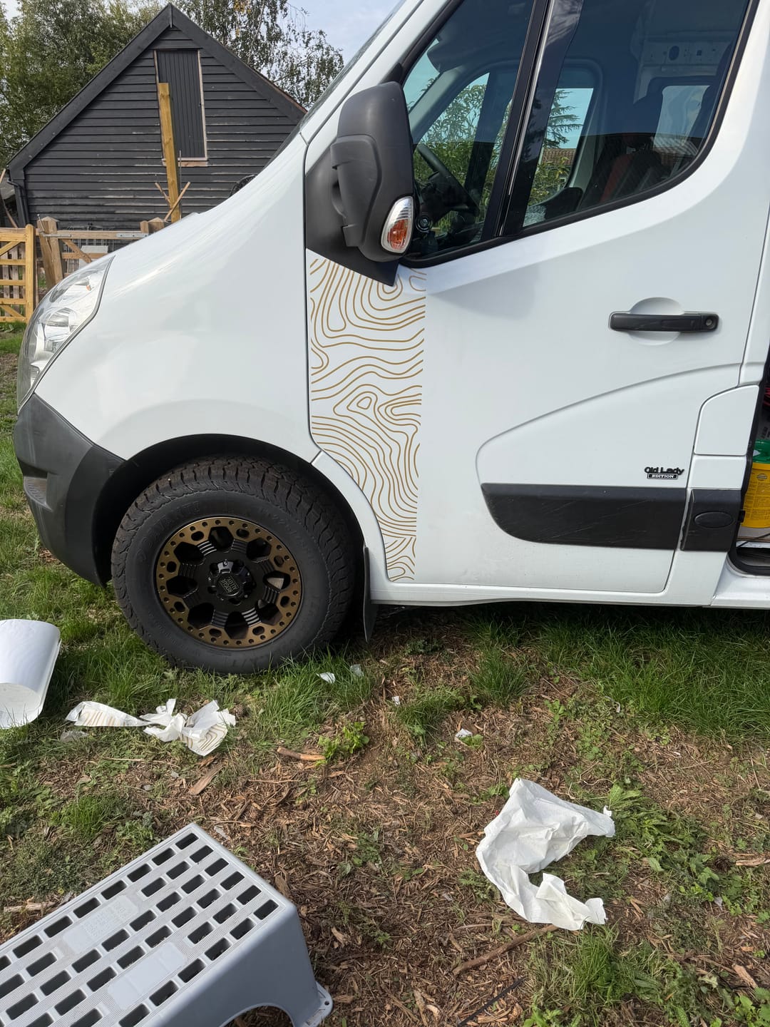 Customer photo review of VW Transporter Topographic Door Wrap Decals (Pair) | Fits T4 T5 T6 T6.1 Multivan California Caravelle