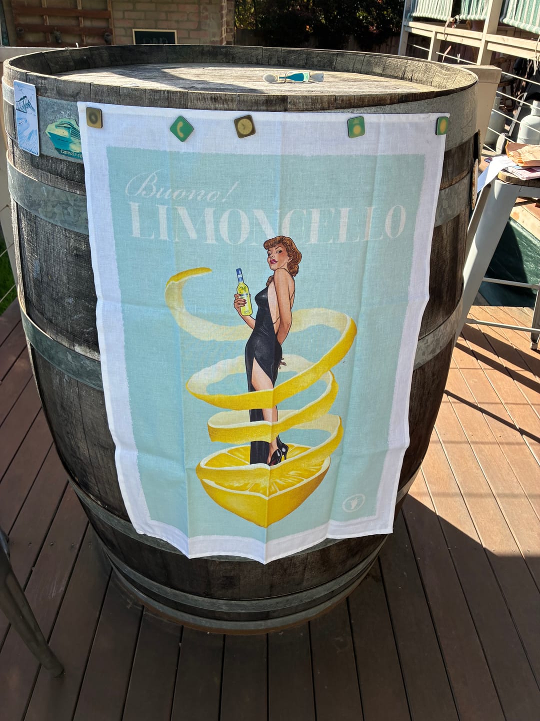 Customer photo review of Limoncello | Italian Retro Linen Tea Towel