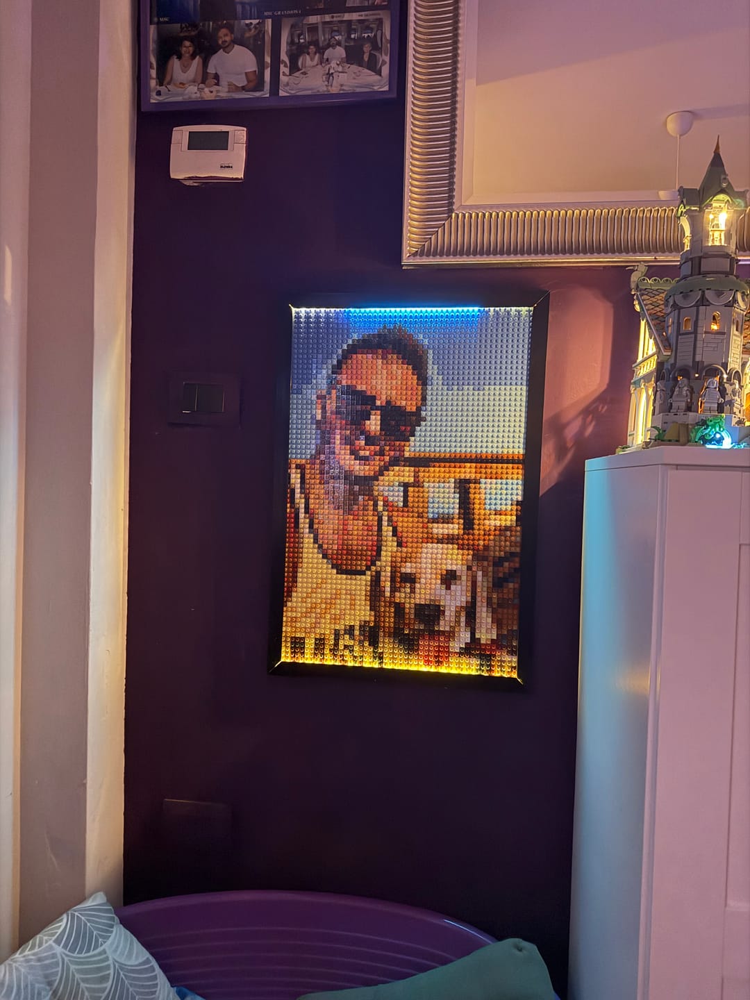 Customer photo review of Aluminium Frame - suitable for brick mosaics using 24x24 studs baseplates