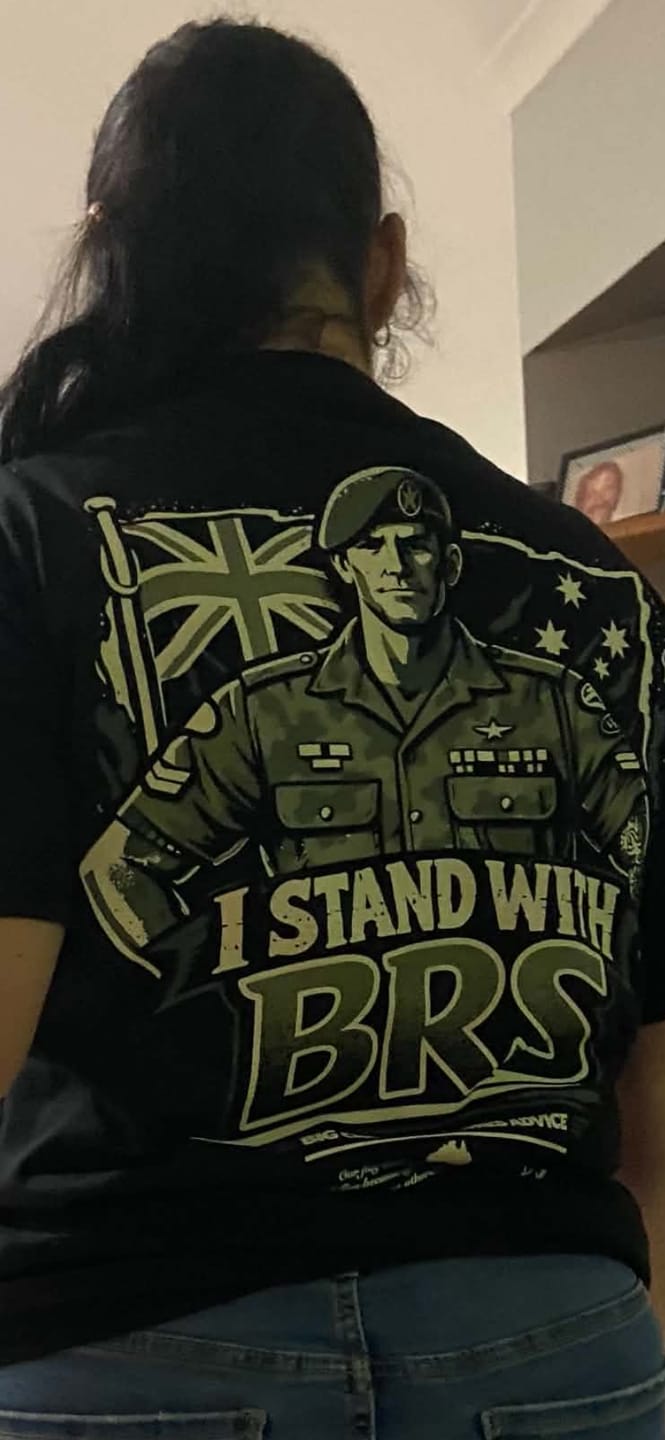 Customer photo review of Big Chocky | Stand With BRS Tee