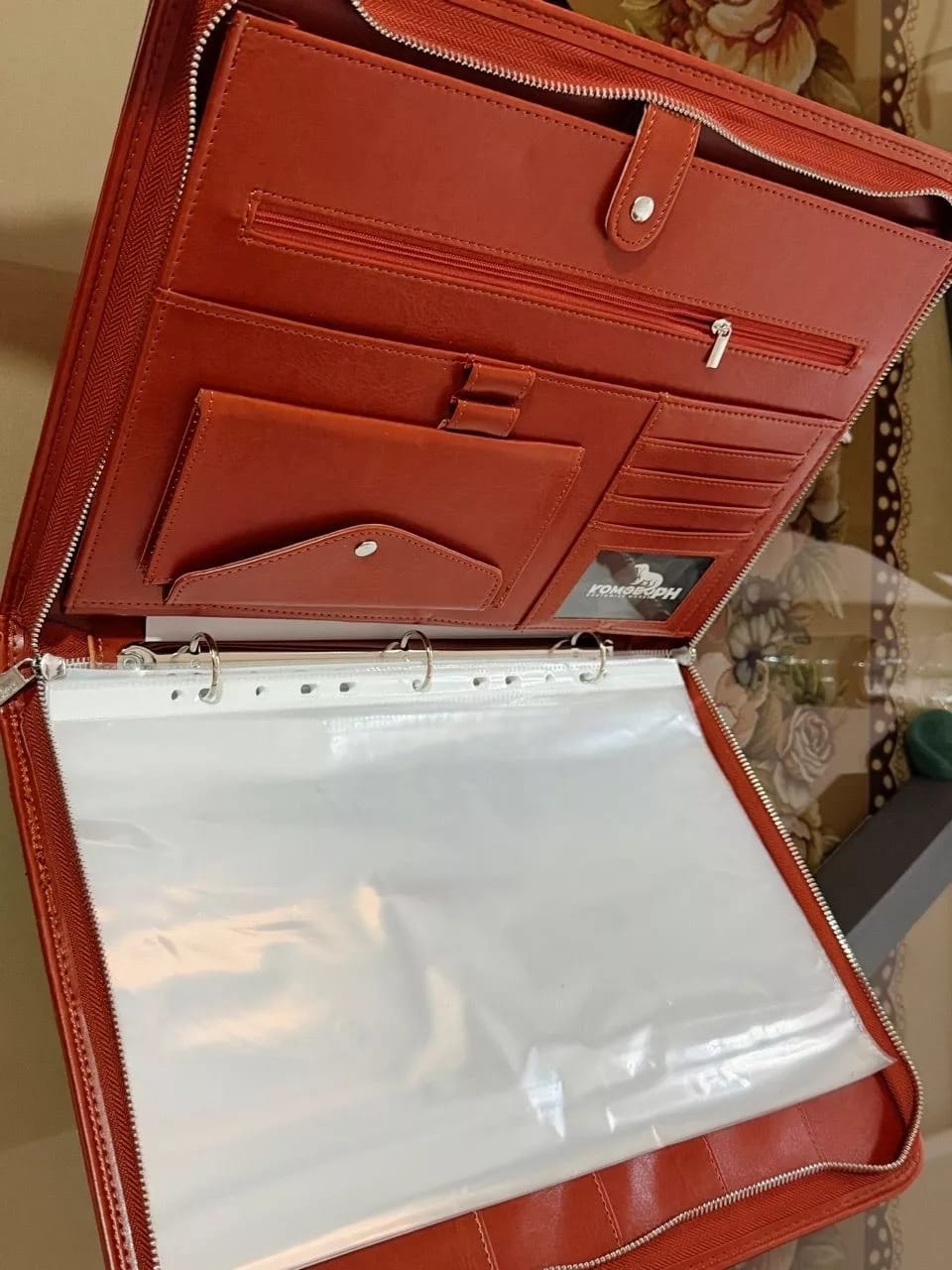 Customer photo review of Leather Portfolio Bag With Handle