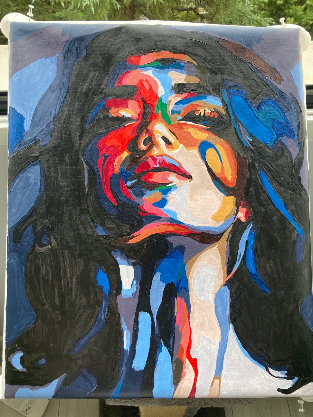 Customer photo review of Abstract Woman | Paint by Numbers