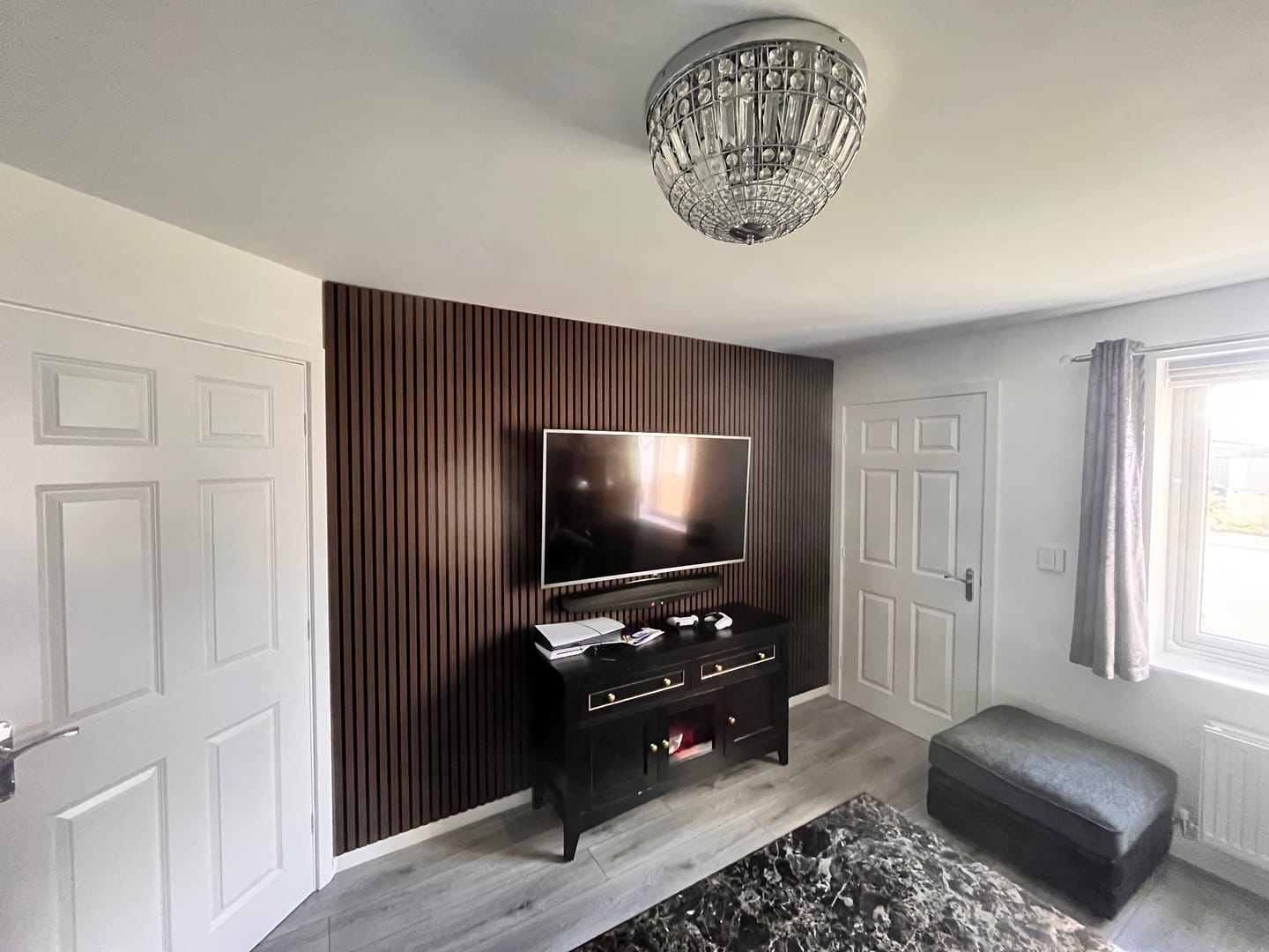 Customer photo review of Acoustic Slat Panel - Smoked Walnut