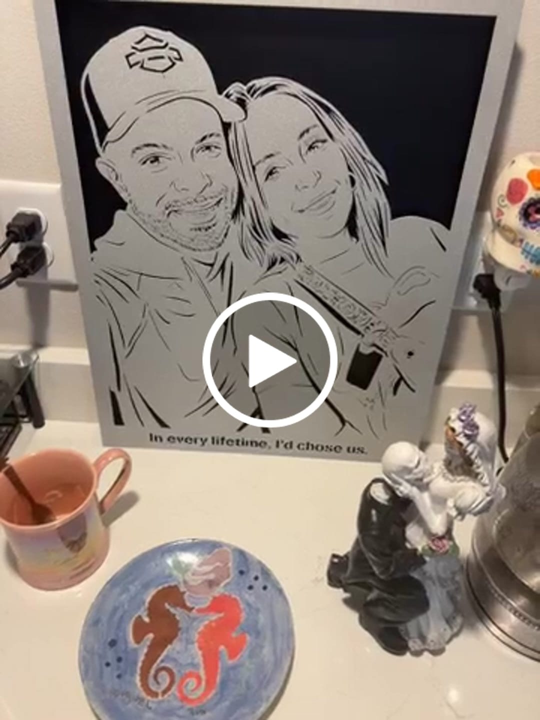 Customer video review of Custom Metal Portrait