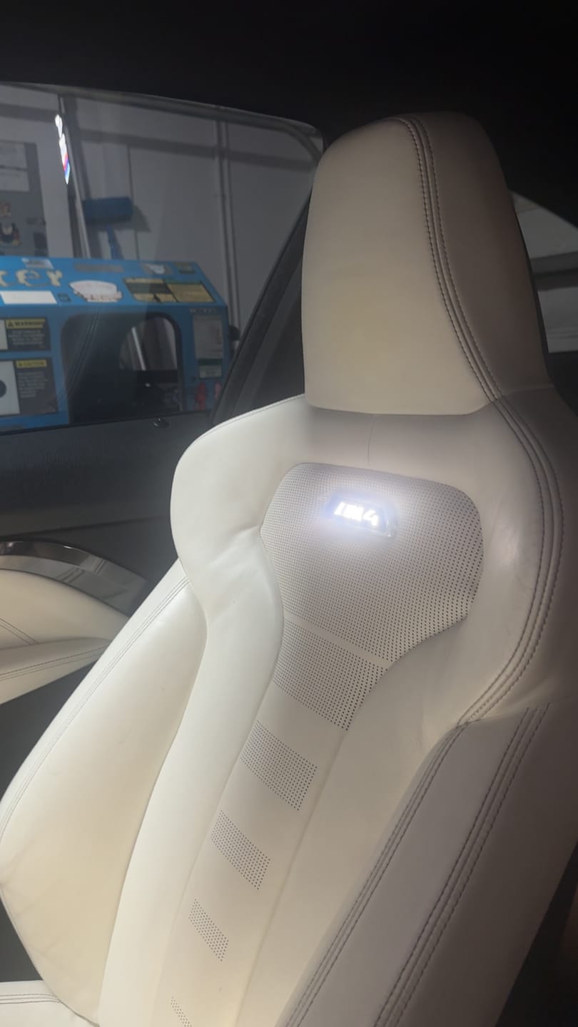 Customer photo review of ILLUMINATED SEAT EMBLEM FOR BMW F80 M3 / F82 M4