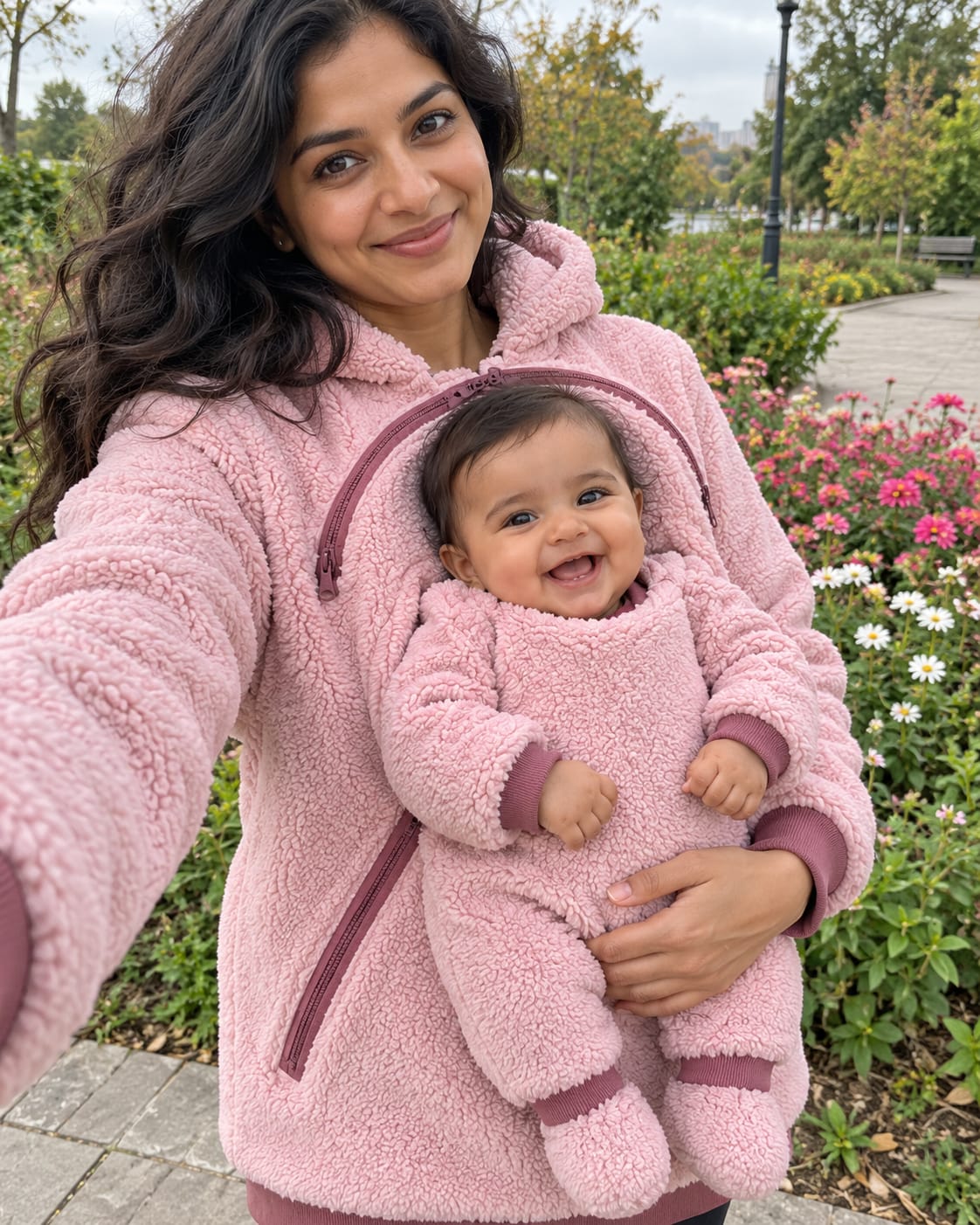 Customer photo review of NÄHLI Duo – Hoodie mit Babyeinsatz