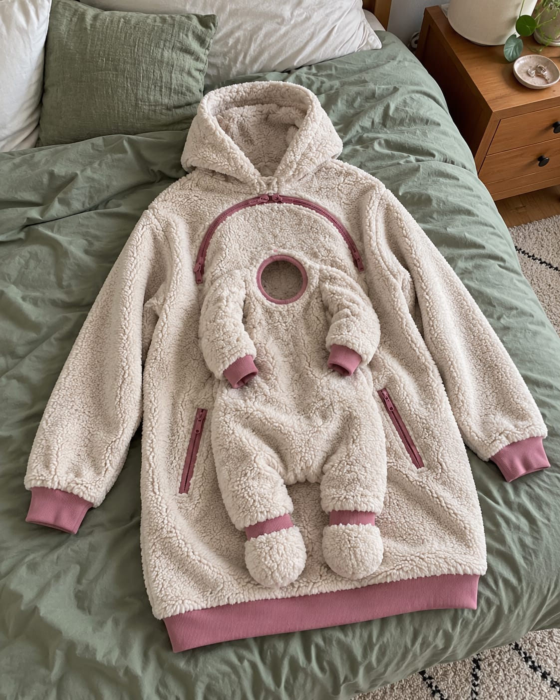 Customer photo review of NÄHLI Duo – Hoodie mit Babyeinsatz