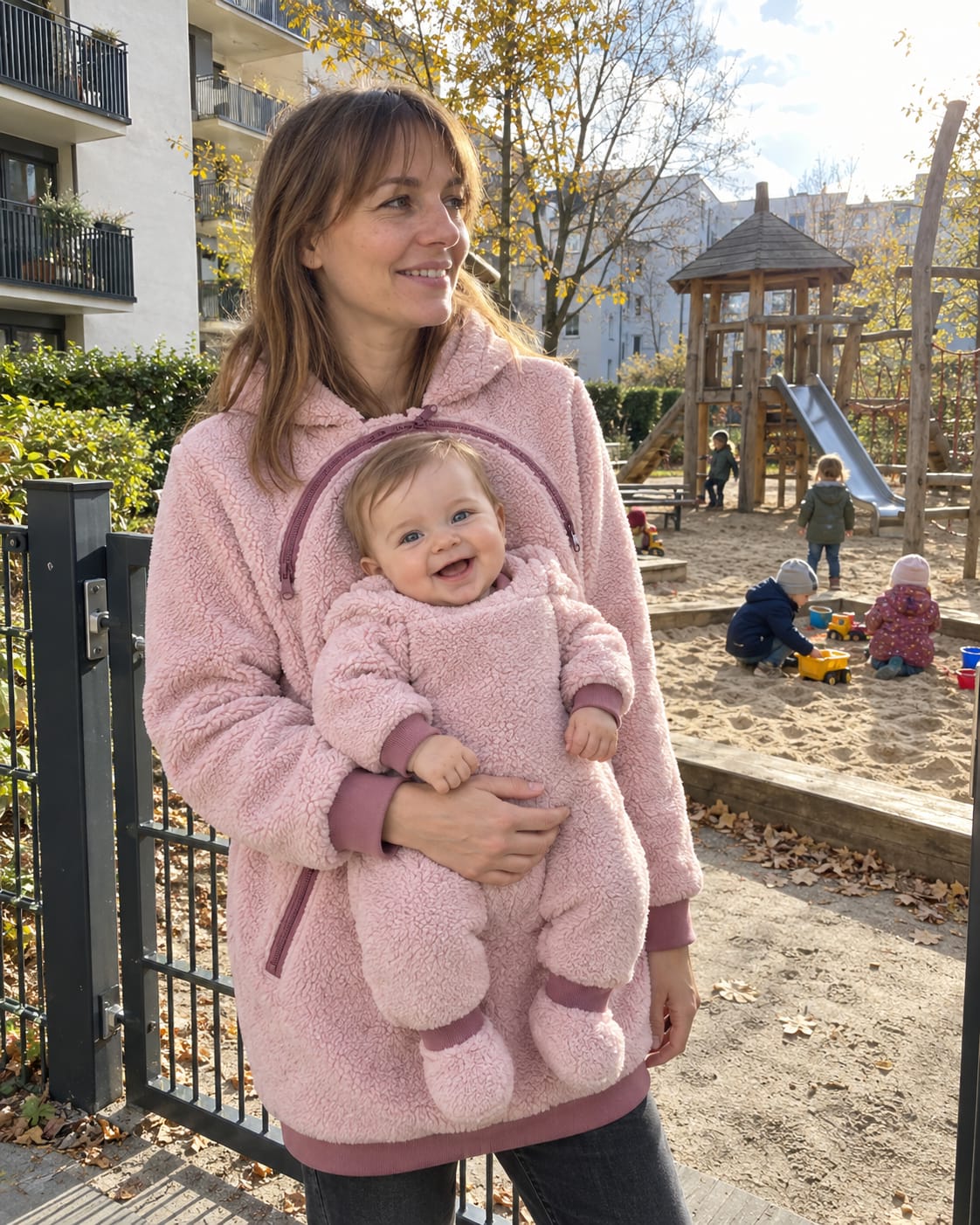 Customer photo review of NÄHLI Duo – Hoodie mit Babyeinsatz