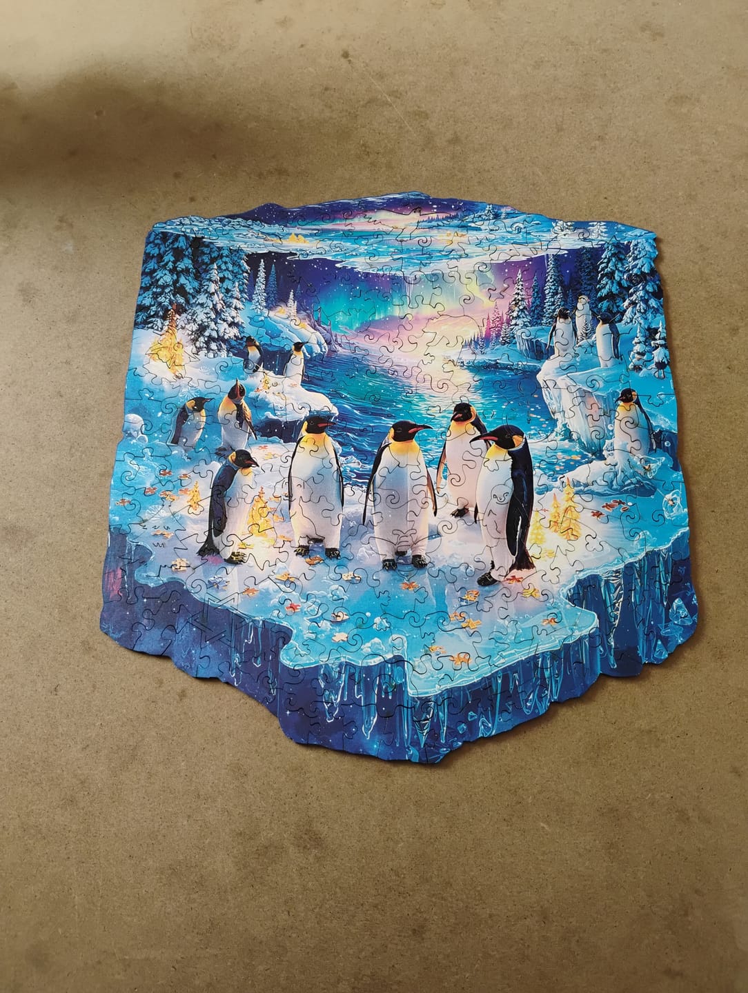 Customer photo review of Frozen polar Penguin Wooden Jigsaw Puzzle