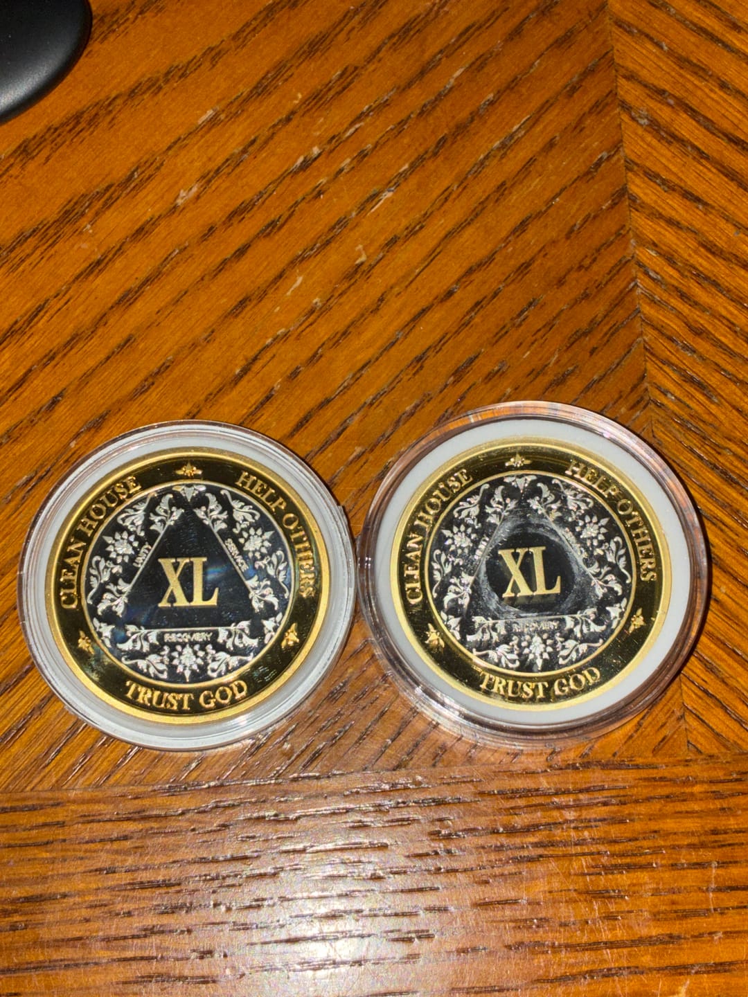 Customer photo review of 1 to 50 Year 40mm Gold & Silver AA Medallions - Bi-Plate Fancy Chips/Coins