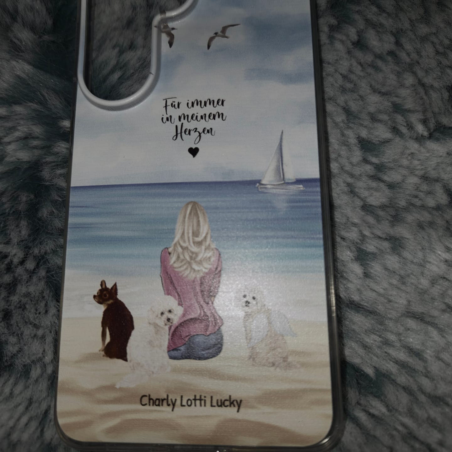 Customer photo review of Personalisierte Handyhülle - Unterwegs mit Haustier