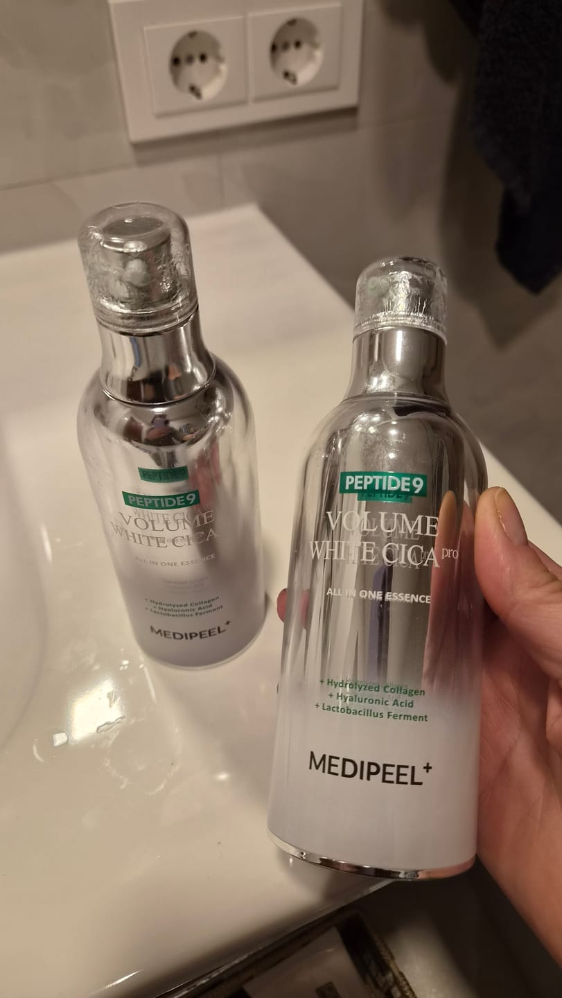 Customer photo review of Izgaismojoša skābekļa esence ar Gotu Kola Medi-Peel Peptide 9 Volume White Cica Essence Pro