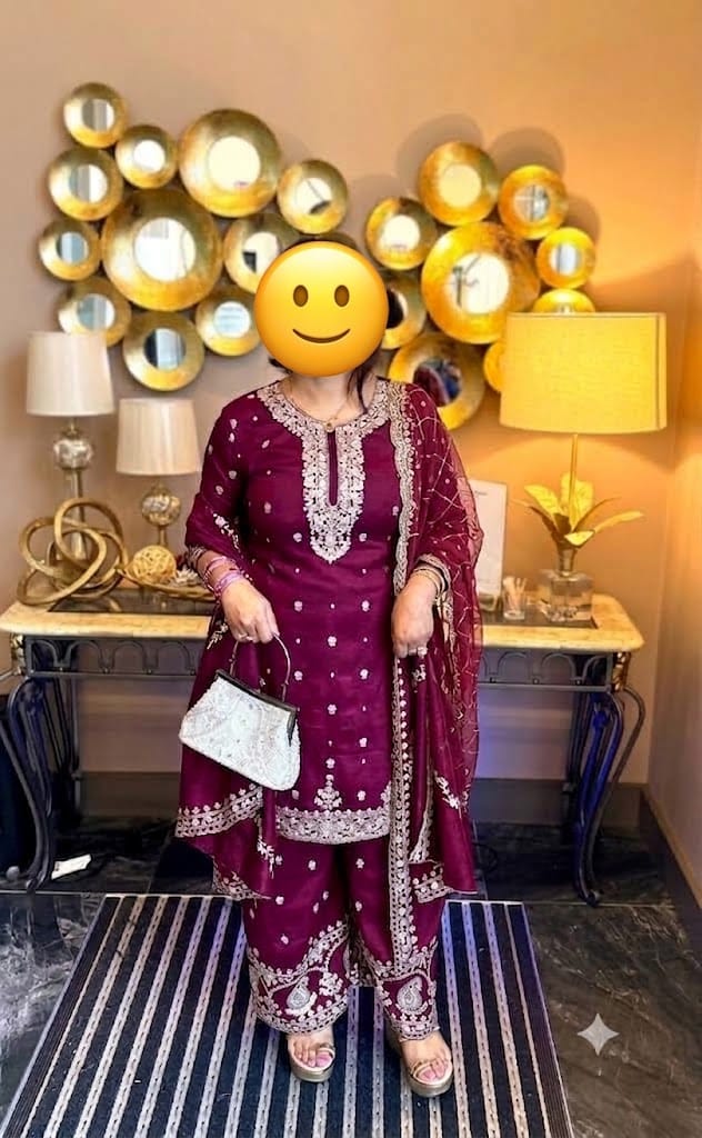 Customer photo review of Beautiful And Bridal Look Heavy Embroidery Work Red Color Shalwar Suit