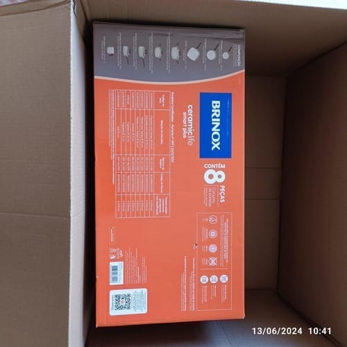 Customer photo review of Brinox - Jogo de Panelas 8 Peças Ceramic Life Smart Plus - Vanilla