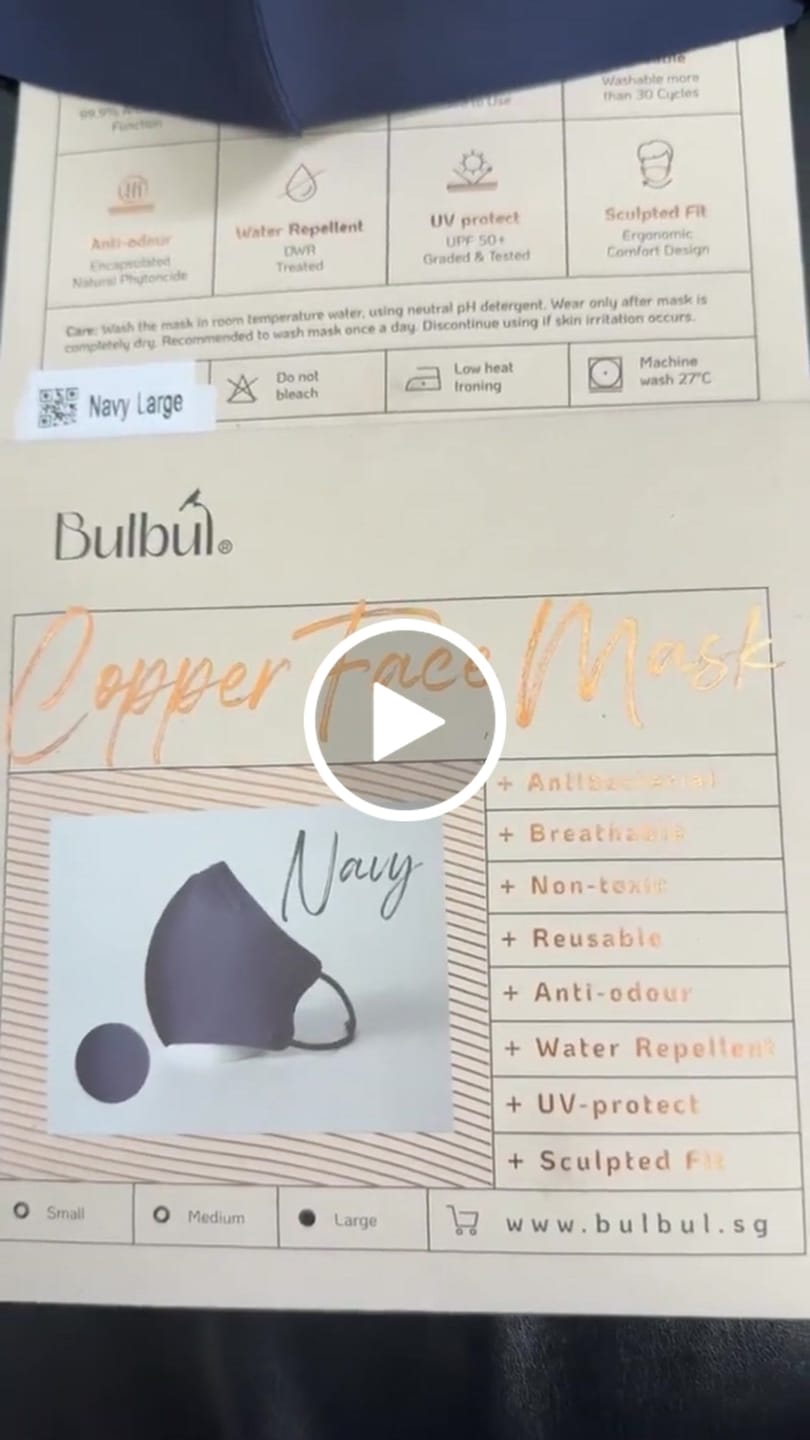 Customer video review of Reusable Copper Face Mask