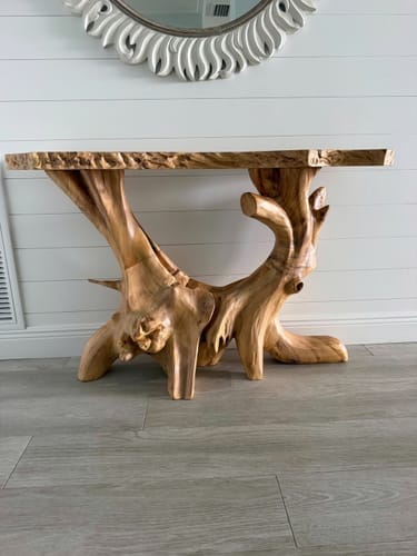 Customer photo review of Handmade Unique Console Table