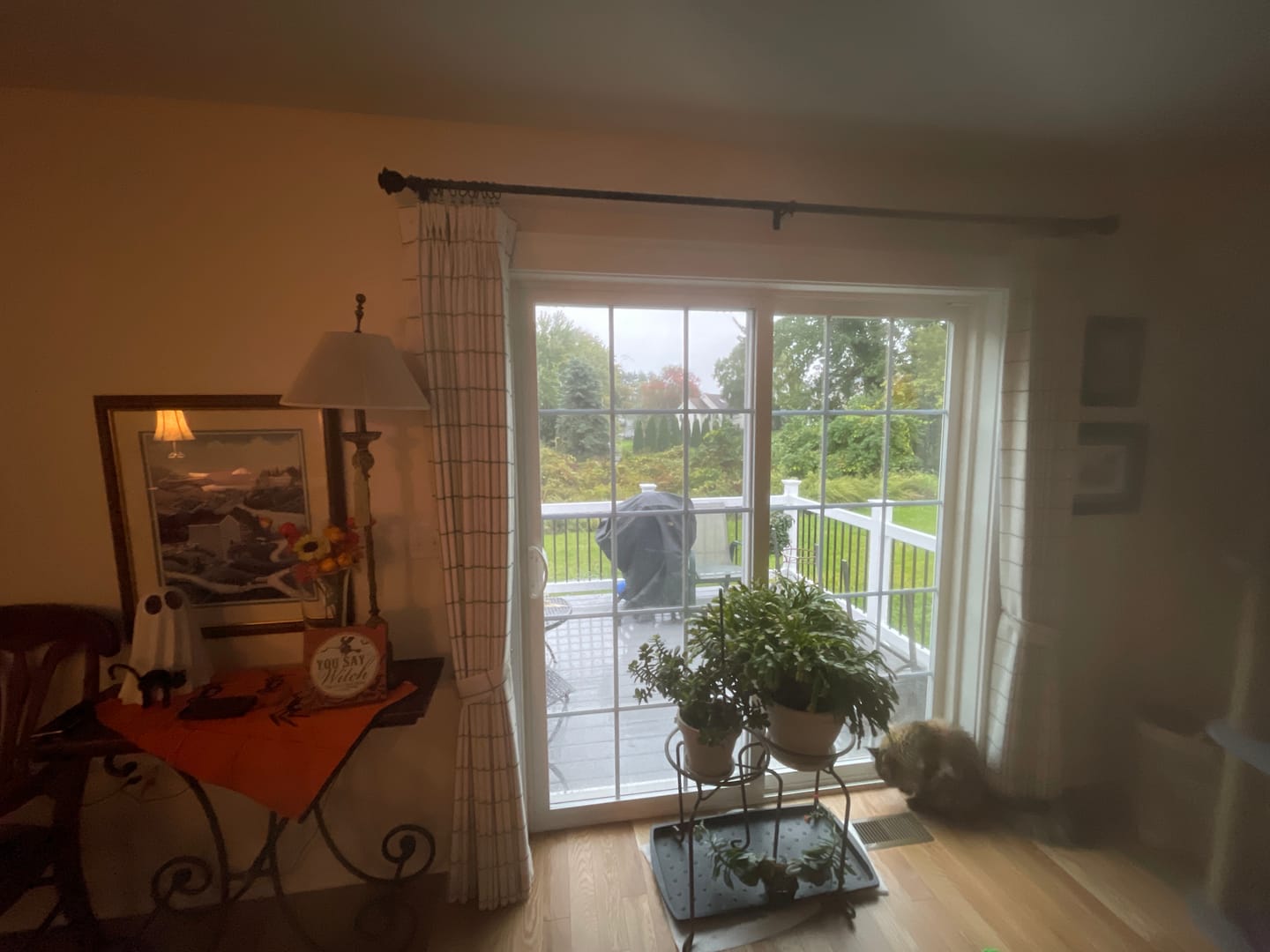 Customer photo review of Brooke Plaid Linen Pinch Pleated Curtains