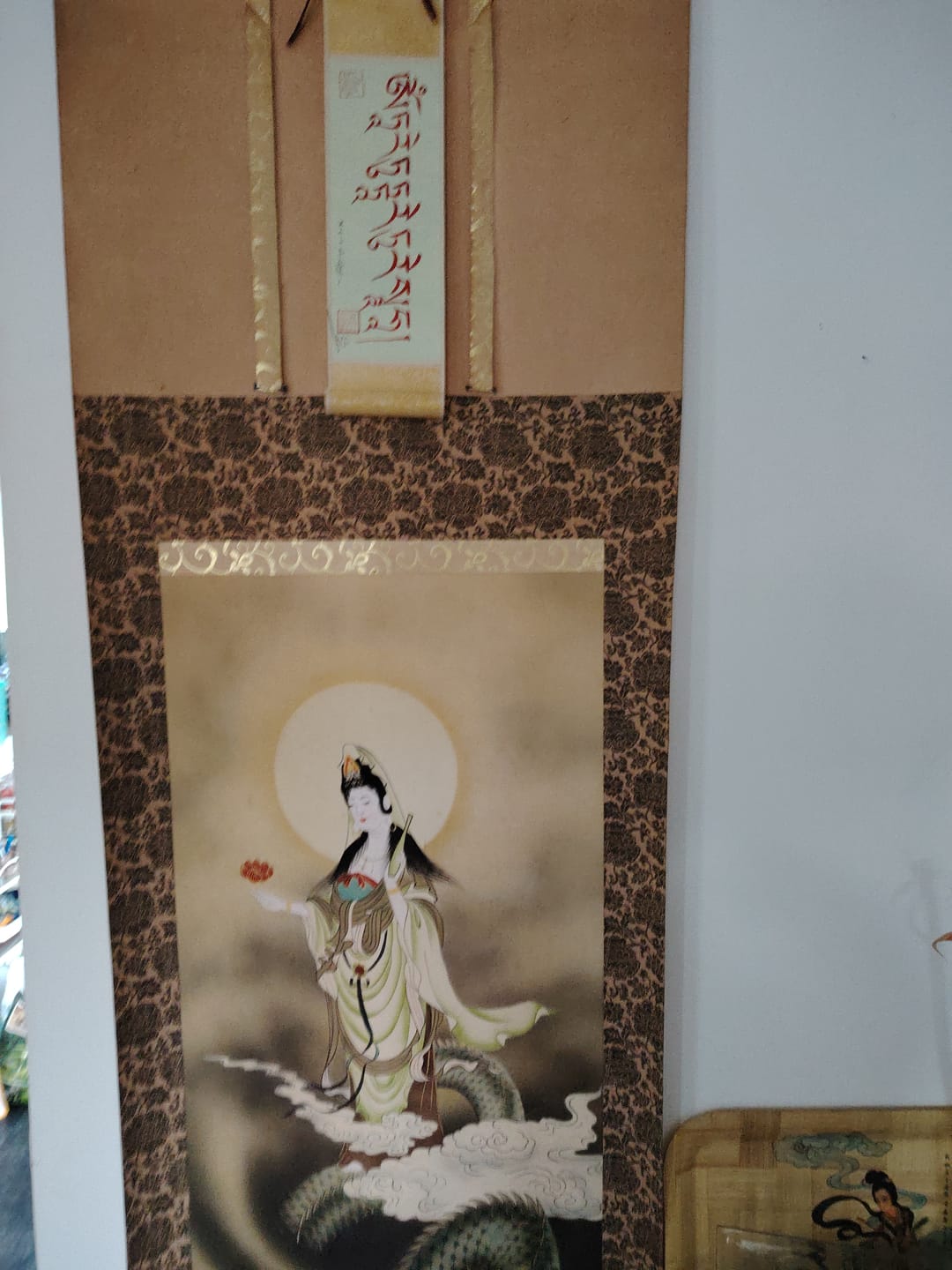 Customer photo review of Sacred Mantras Blessed Handwritten Wishes Scroll by a Master JOWO