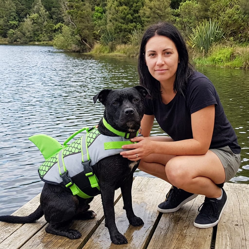 Customer photo review of WetPawz Life Jacket