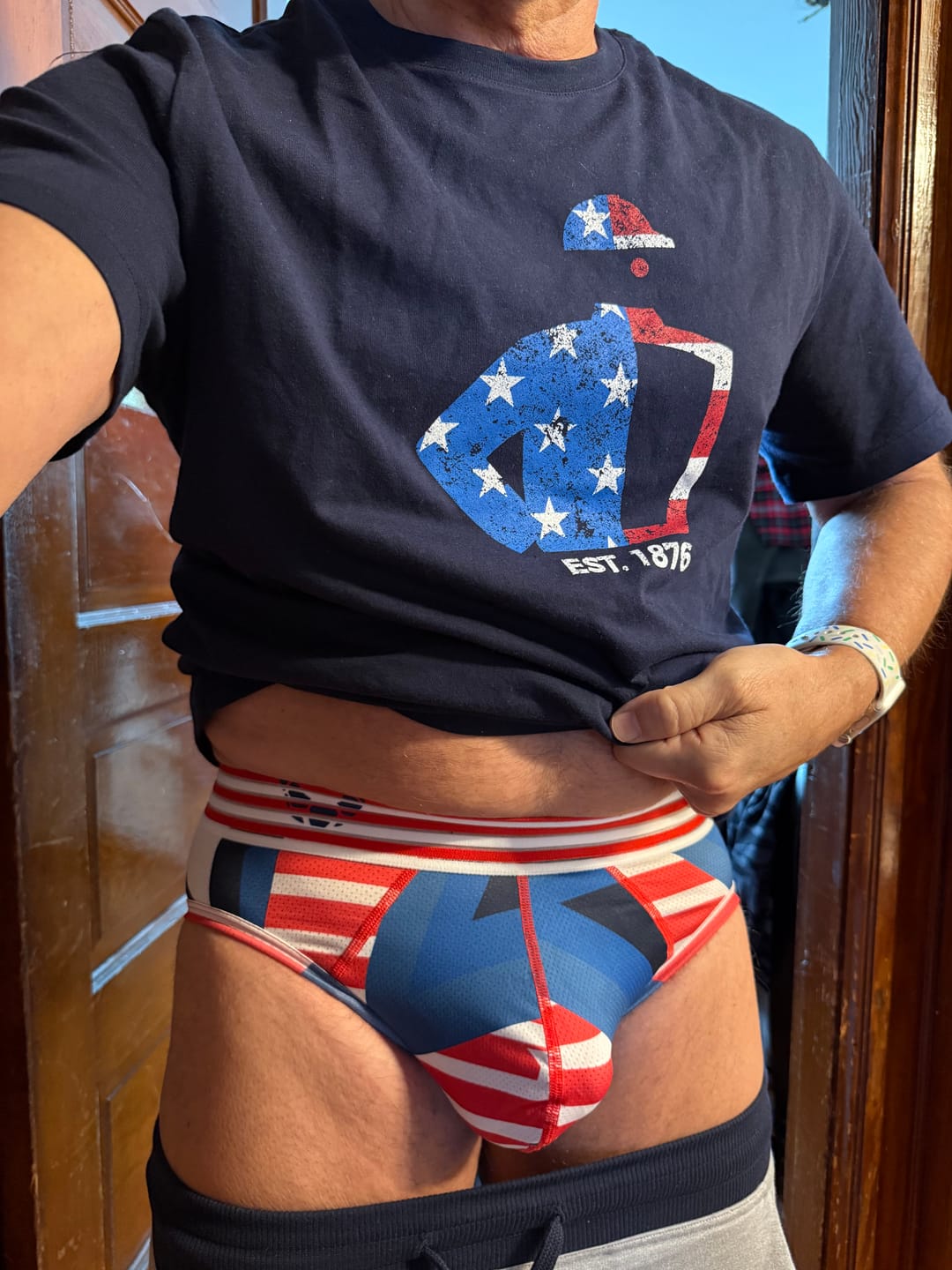 Customer photo review of SOCCER EDITION Padded Brief