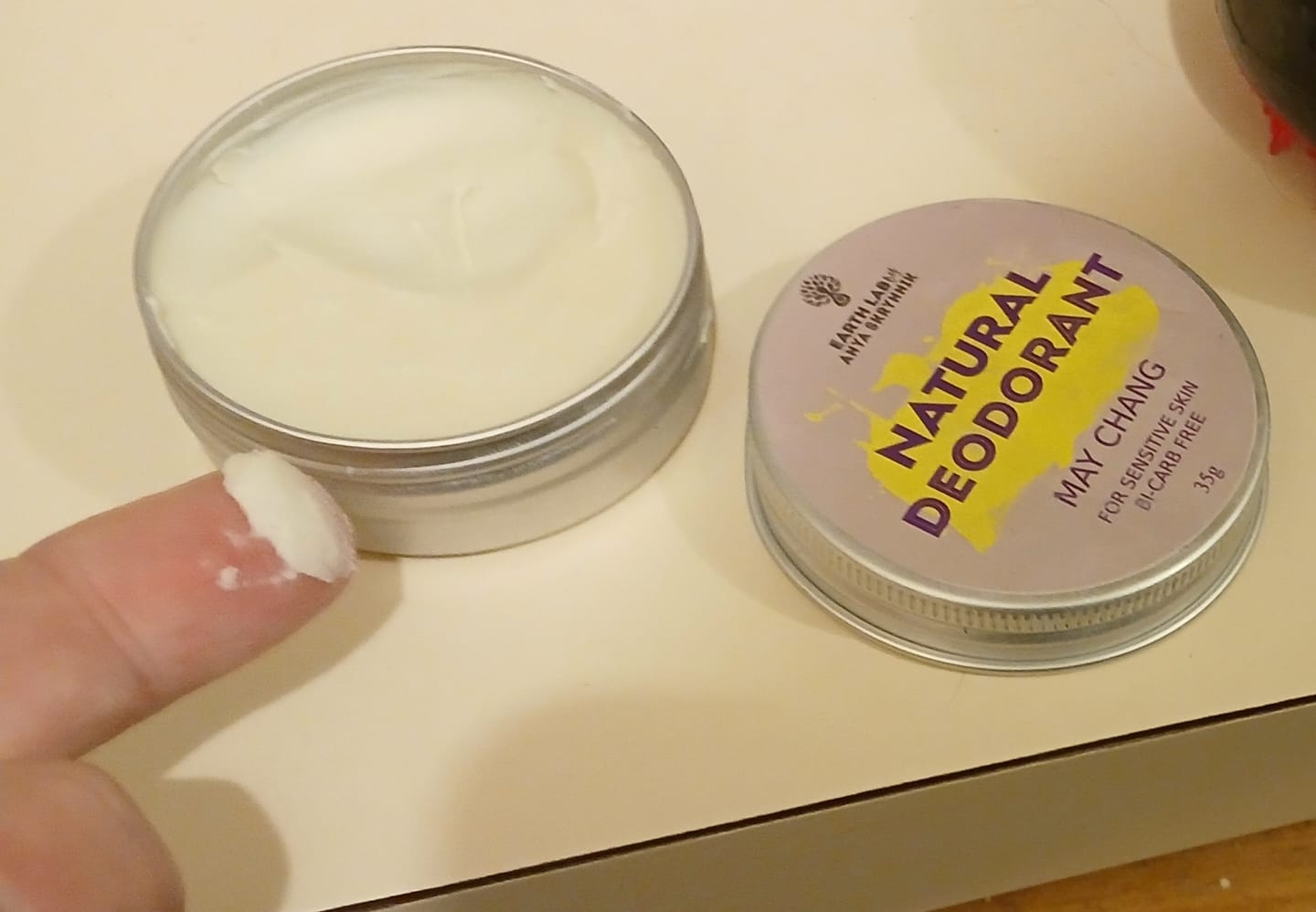 Customer photo review of Natural Deodorants Mini Set – New Bicarb Free Scents