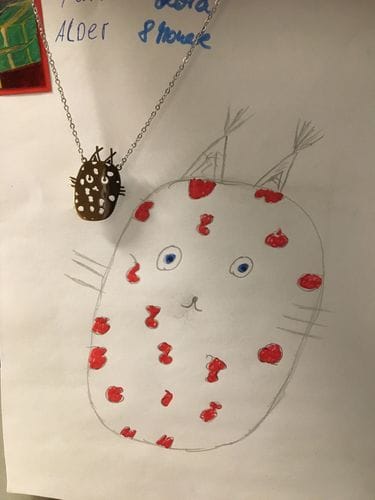 Customer photo review of Halskette aus Kinderzeichnung