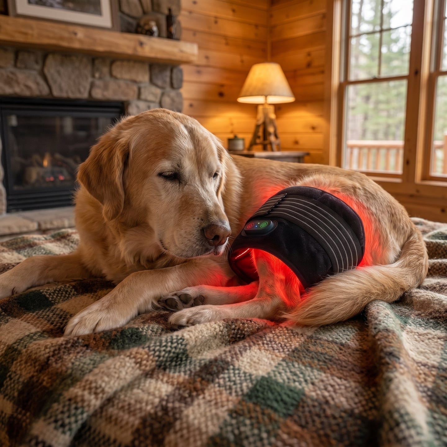 Customer photo review of Nuzzlure™ Wireless Red Light Therapy Device for Dogs
