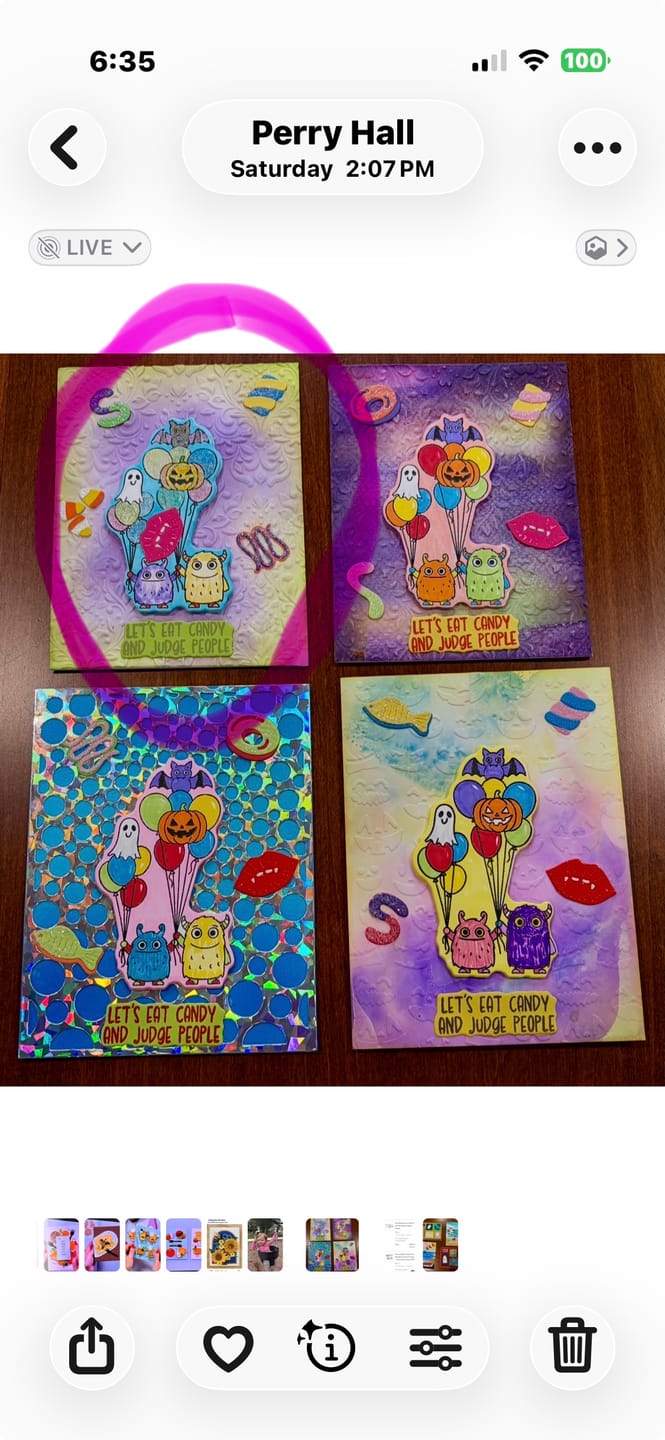 Customer photo review of Ohuhu Acrylic Metallic Glitter Markers, 24 Colors - 0.7mm & 3mm Tip Paint Pens