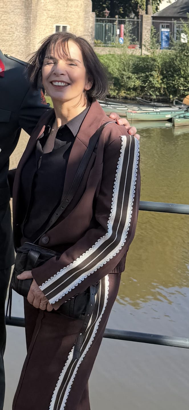 Customer photo review of Tibby Tape Pants | Brown