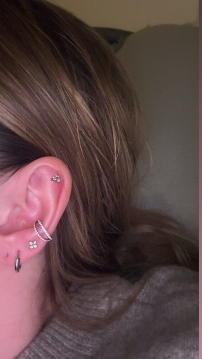 Customer photo review of Double Clicker Piercing | Titan