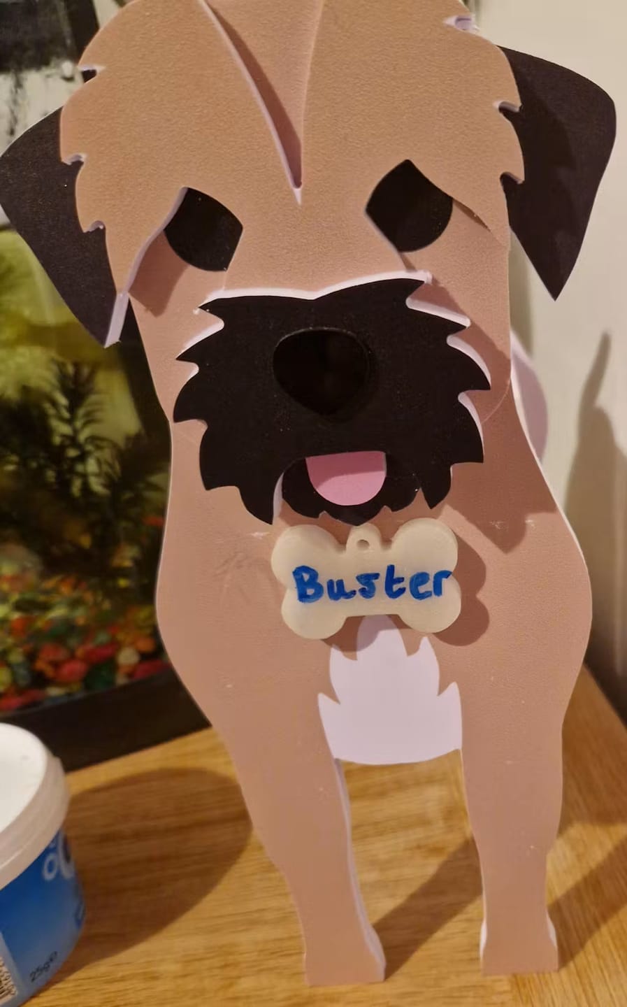 Customer photo review of Dog Planter - Border Terrier