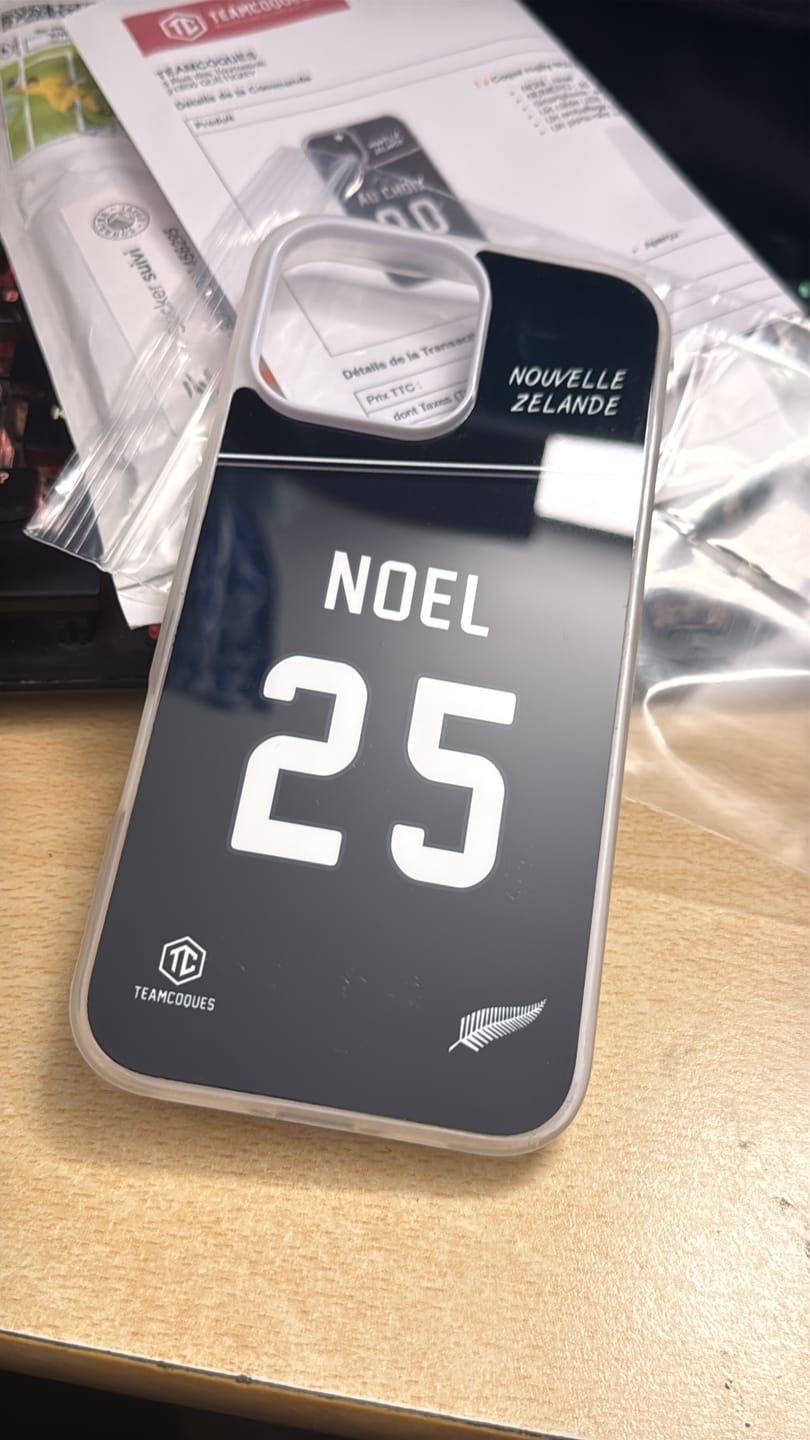 Customer photo review of Coque rugby NOUVELLE ZELANDE ALL BLACKS personnalisable - TEAMCOQUES