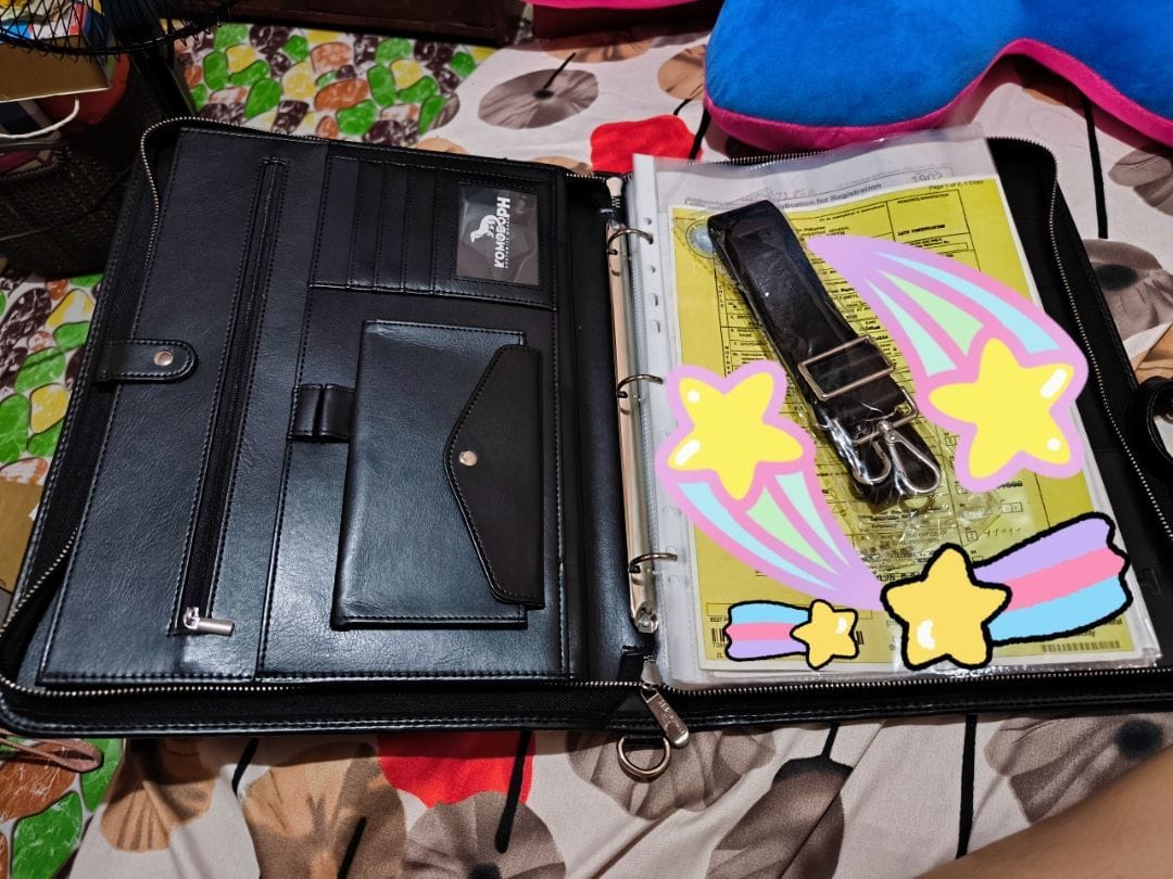 Customer photo review of Leather Portfolio Bag With Handle