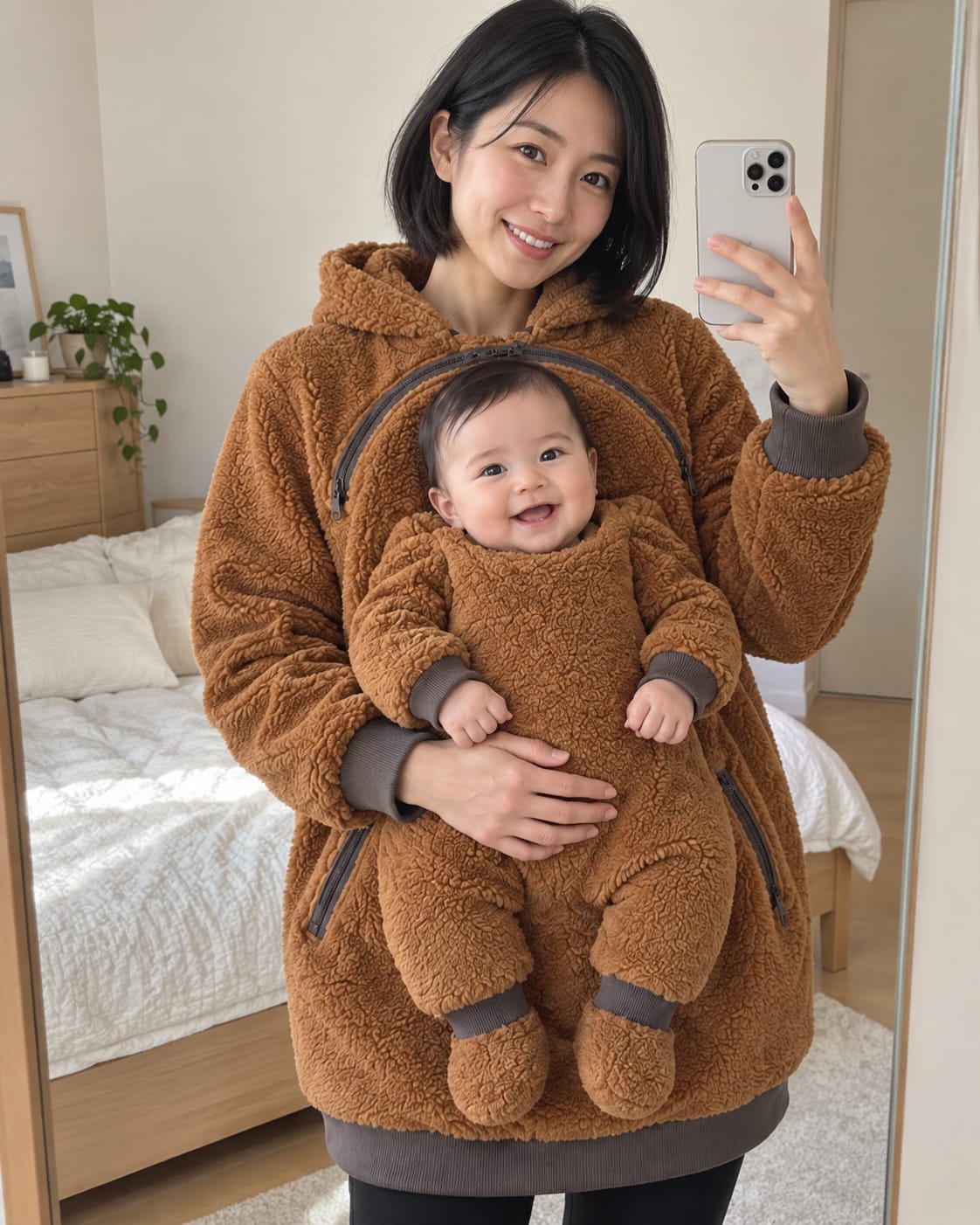 Customer photo review of NÄHLI Duo – Hoodie mit Babyeinsatz