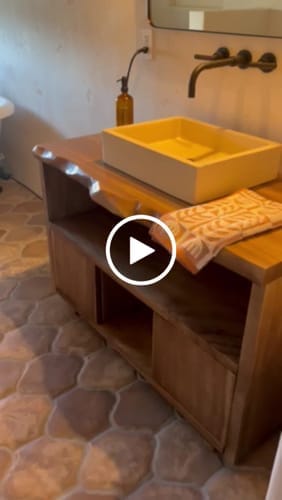 Customer photo review of Rustic Bathroom Vanity For Natural Home Aesthetic