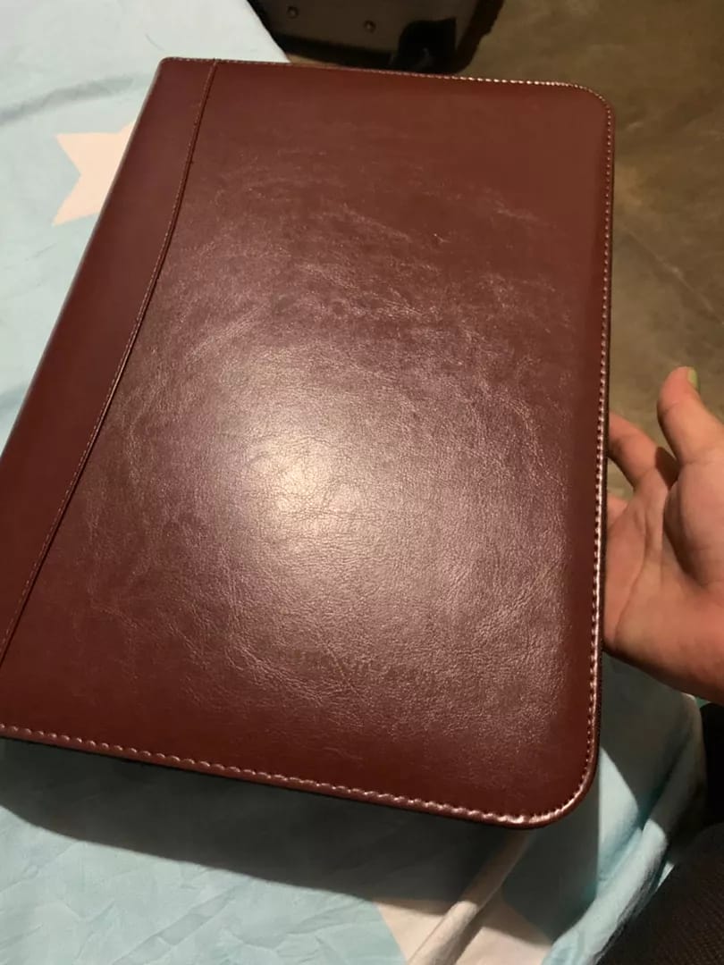 Customer photo review of Leather Portfolio Bag With Handle