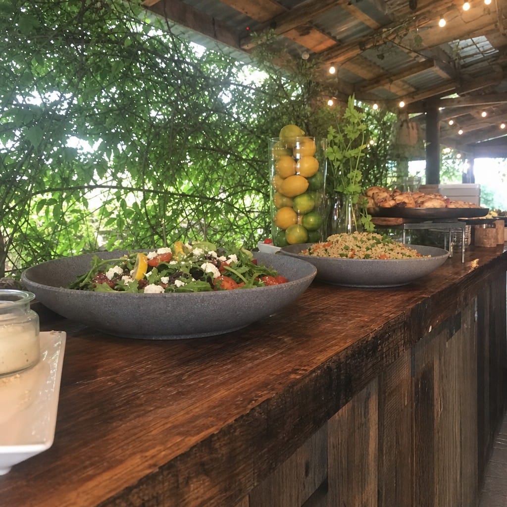 Customer photo review of Trace Bowls 380mm Grey Melamine for Buffets (Pack of 2)