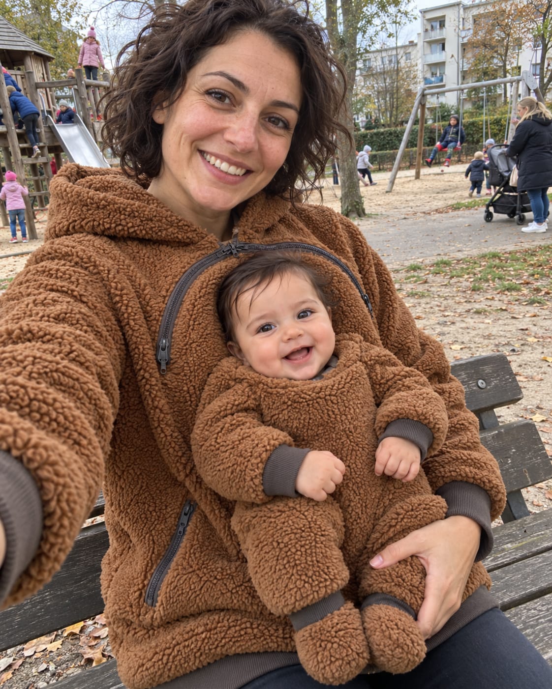 Customer photo review of NÄHLI Duo – Hoodie mit Babyeinsatz